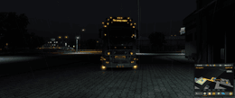 ETS2 Scania NG front bumper fog lightning (smoked, yellow)