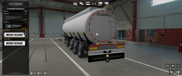 [markers, rear mudflaps, rear bumper tuning part] SCS ownable Fuel cistern slots 1.45