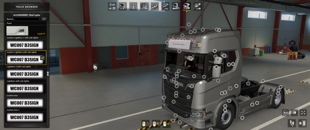 [roof lights tuning part] Scania NG custom lightbox with cab lights 