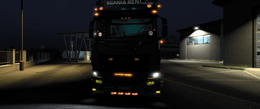 [bull bar tuning part] Scania NG small grill Red lights distrikt lightbox  