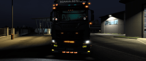 [bull bar tuning part] Scania NG small grill Red lights distrikt lightbox  