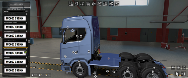 [chassis cover tuning part] Scania NG Moens chassi plate cover