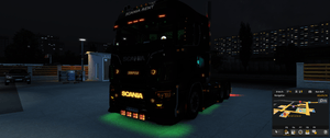 ´ [front mudflaps tuning part] Scania NG next front bumper extension (lipo) with DRL  high beam