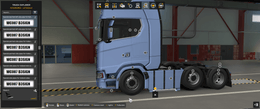 [left exhaust tuning part] Scania NG special side pipes for holland sideskirts