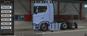 [left exhaust tuning part] Scania NG special side pipes for holland sideskirts