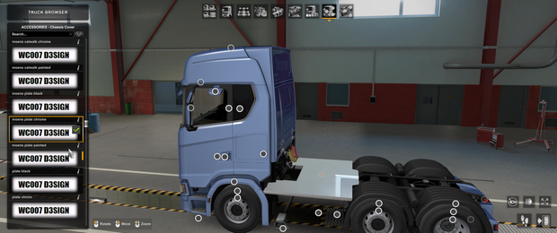 [chassis cover tuning part] Scania NG Moens chassi plate cover