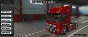 + [front mirror tuning part]  DAF XD painted front mirror with slot