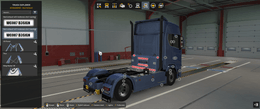 [rear exhaust tuning part]  Scania NG  next exhaust with toolbox short spoiler