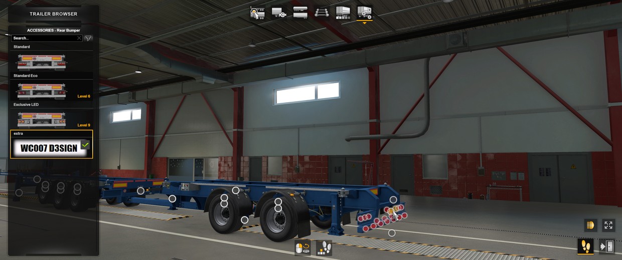 [rear bumper tuning part] SCS ownable container Trailer rear bumper addons