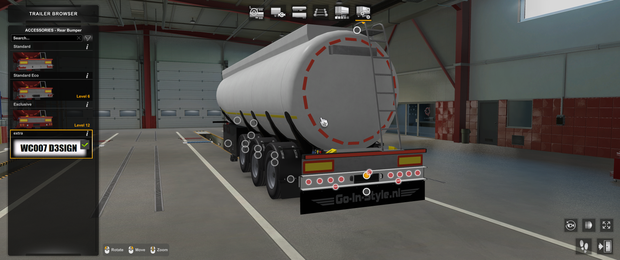 [markers, rear mudflaps, rear bumper tuning part] SCS ownable Fuel cistern slots 1.45