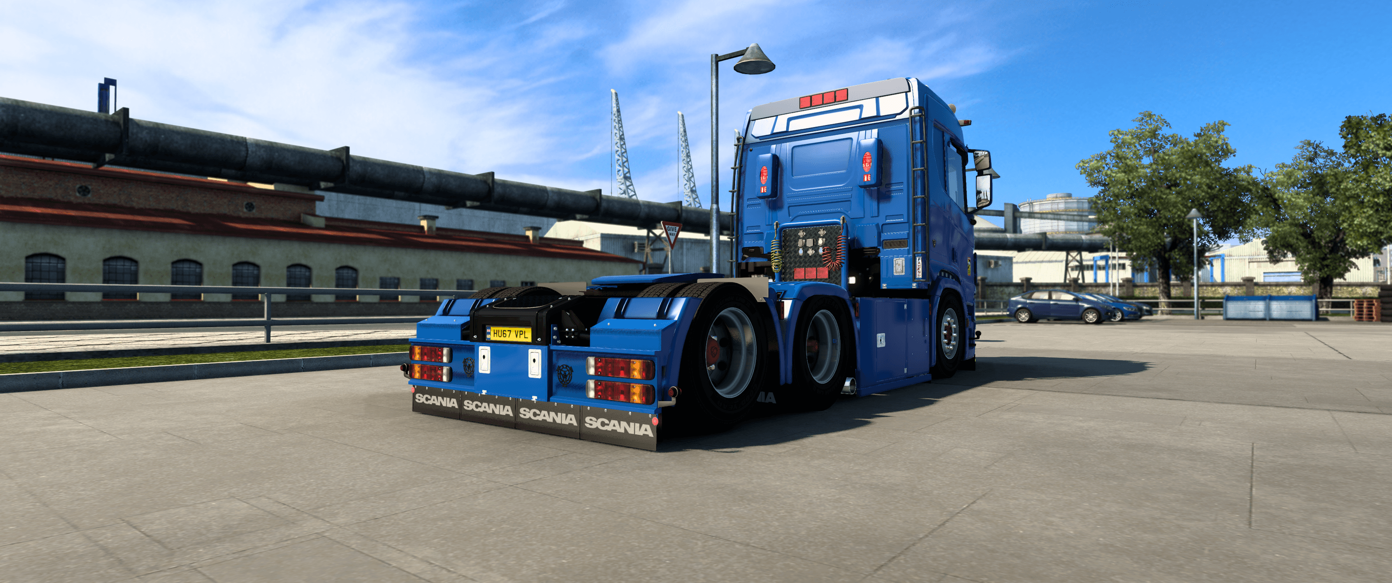 [rear bumper tuning part] Scania NG rear bumper double led lights ...