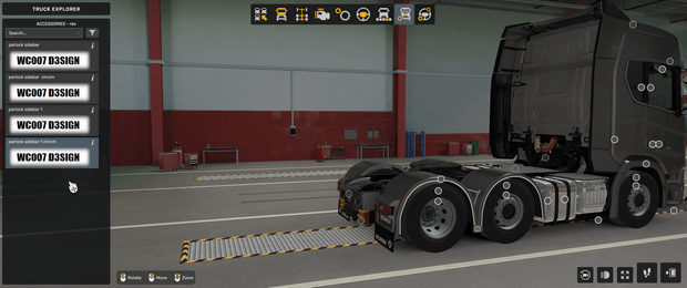 ˇ [rex tuning part] Scania NG parlock fender sidebar
