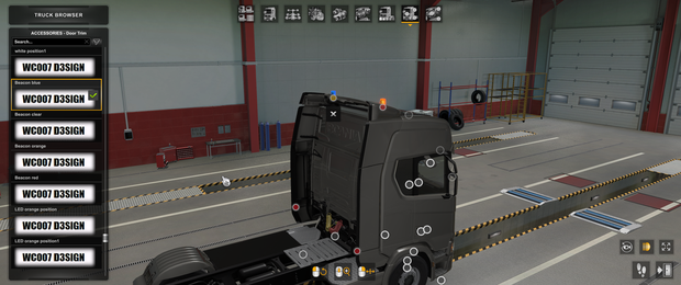 *[spoilers tuning part] Scania NG Cab spoilers with slots for integrated beacons