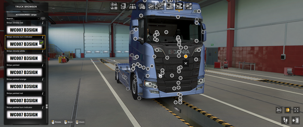*[stripe tuning part] Scania NG  grill stripes with turn indicator 