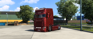 [bull bar tuning part] Scania NG grill Strands  Ambassador lights