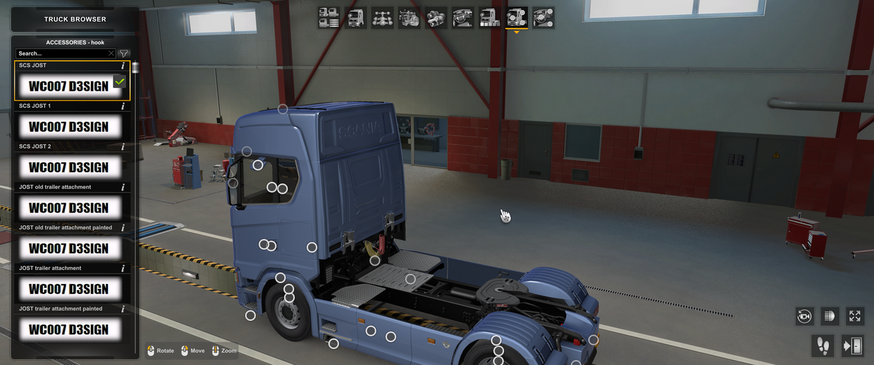 *[hook tuning part] Scania NG SCS JOST 5th wheel