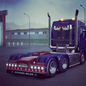 - [rear exhaust tuning part] Scania NG Nordic high pipes 