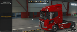 [guard tuning part] DAF XD painted headlights and mirror guards with slots