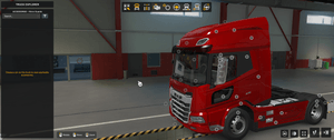 [guard tuning part] DAF XD painted headlights and mirror guards with slots