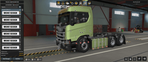 [right exhaust tuning part] Scania NG old style sidebars for old style sideskirts