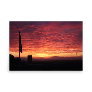 Flag in Kansas Sunrise