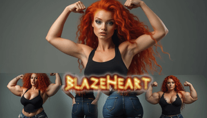 (Freebie) BlazeHeart Giantess- (Muscle Growth, Thicc, Flexing, Breast Expansion)