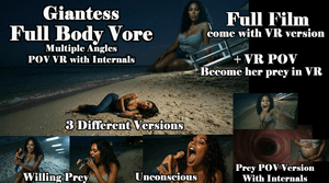 Giantess: Vore at The Shore (3 versions + POV &amp; Internals + VR)