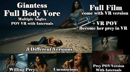 Giantess: Vore at The Shore (3 versions + POV &amp; Internals + VR)