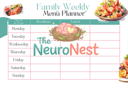 Family Weekly Menu Planner