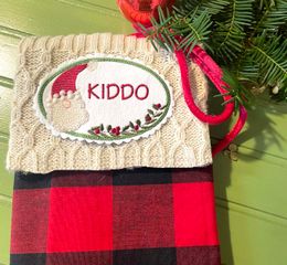 SANTA Christmas Stocking Label