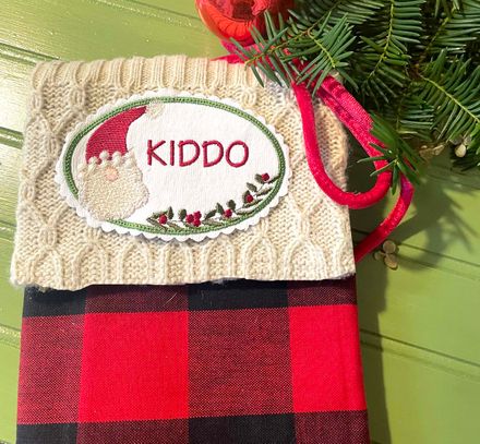 SANTA Christmas Stocking Label