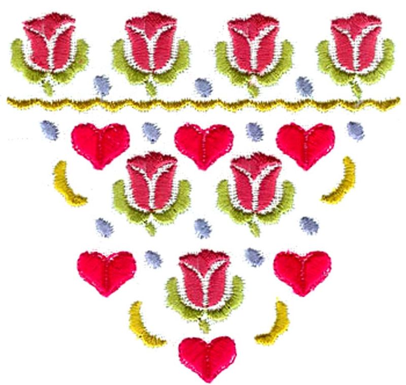 Folk Tulip Borders