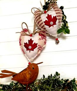 Canadian Flag Heart Decoration