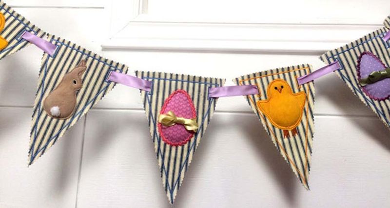 3 D Easter Bunting