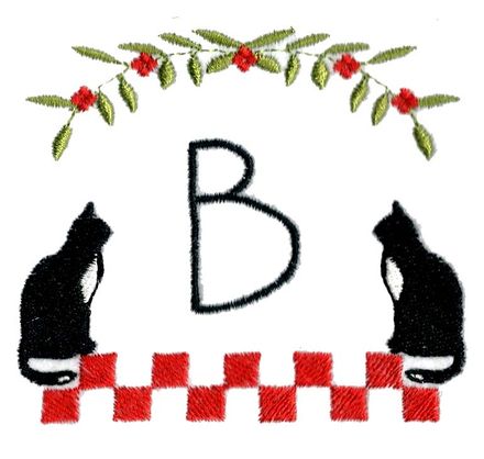 Folk Art Monograms 5 (Cats)