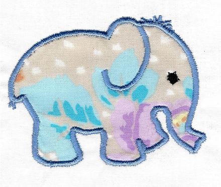 Applique Baby Elephant..3 sizes