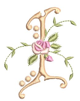 Monogrammes de Fleurs I single monogram