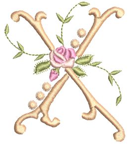 Monogrammes de Fleurs X single monogram