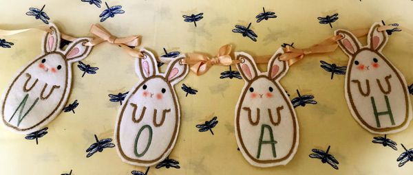  Alphabet Bunny Bunting and Ornies