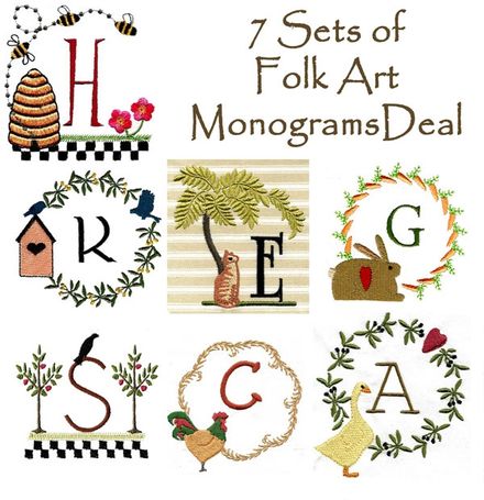 Folkart monograms deal B