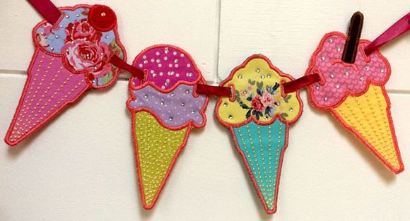 4&quot; Ice Cream Cone Bunting /Garland