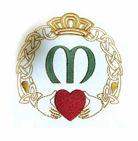 Claddagh Monograms 5" 