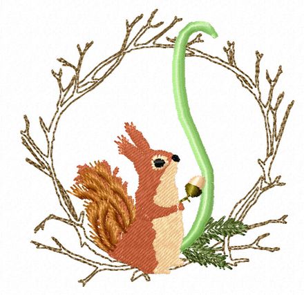 Woodland Squirrel Monograms