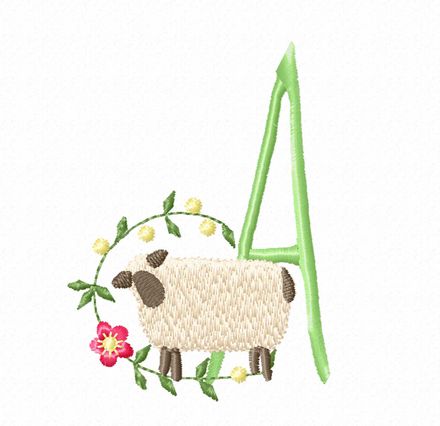 Spring Sheep Monograms