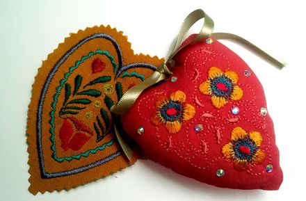 Applique Heart Patches and Ornaments