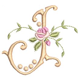 Monogrammes de Fleurs J single monogram