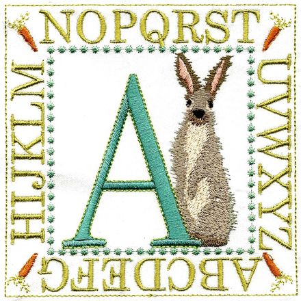 Bunny Alphabet Set.....or    INDIVIDUAL LETTERS and FRAME