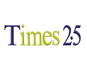 Simple Classy Times Font 2.5"