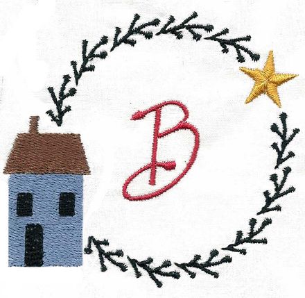 Folk Art Monograms 3 (House)