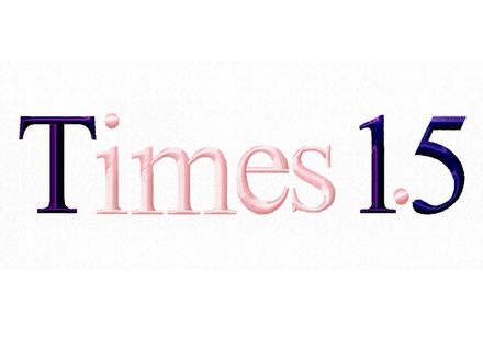 Simple Classy Times Font 1.5"